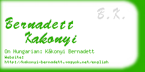 bernadett kakonyi business card